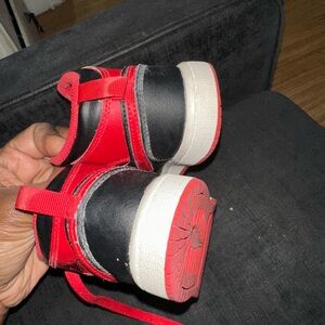 Nike Kids Black and Red High-Top Sneakers